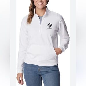 Columbia Sweatshirt Trek French Terry Half Zip White Medium